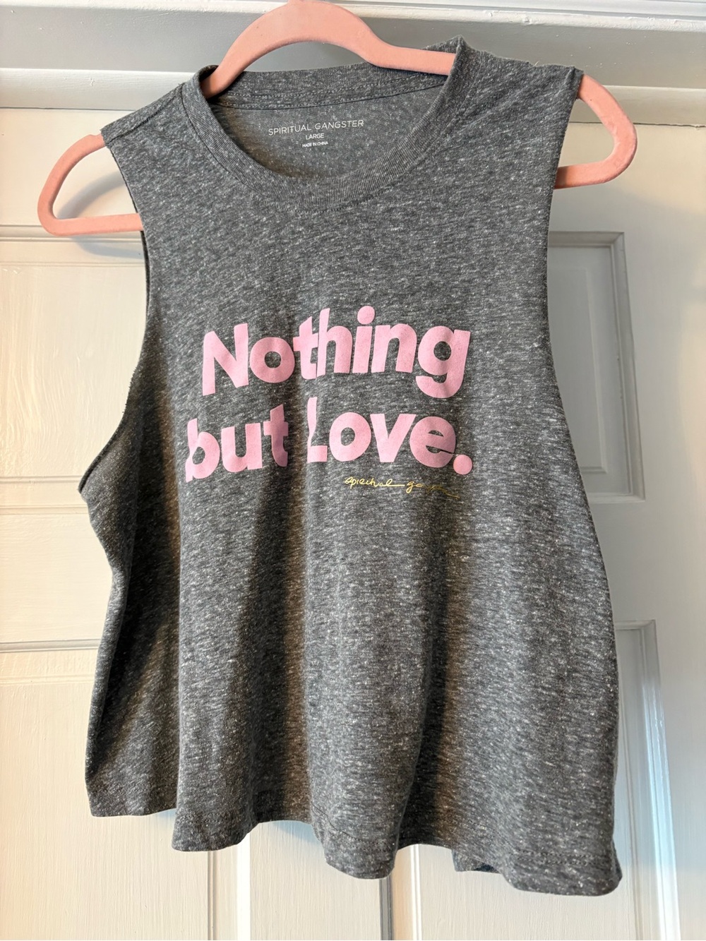 NWOT Spiritual Gangster Nothing But Love Crop Tank Top - Picture 3 of 7